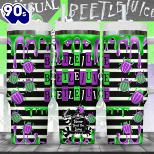 Beetlejuice 40oz Stanley Tumbler Summer For Fans