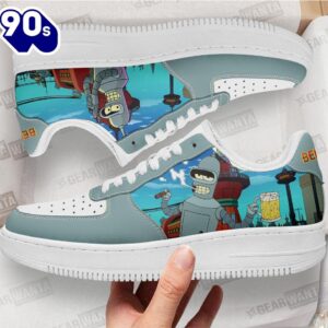 Bender Futurama Custom Air Sneakers