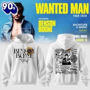 Benson Boone Wanted Man Tour 2026 Black Hoodie 3D