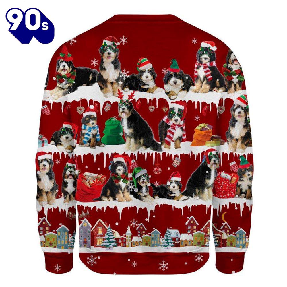 Bernedoodle Dog Snow Winter Festive Celebration Cool Design Ugly Christmas Sweater Bernedoodle Dog Snow Winter Festive Celebration Cool Design Ugly Christmas Sweater