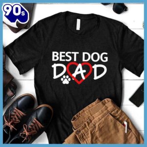Best Dog Dad Colored Print T-Shirt Gift Mom