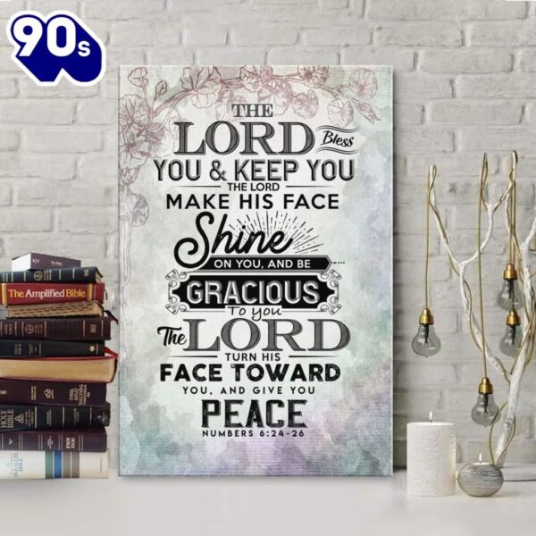 Bible Verse Numbers 624-26 The Lord Bless You And Keep You Canvas Art