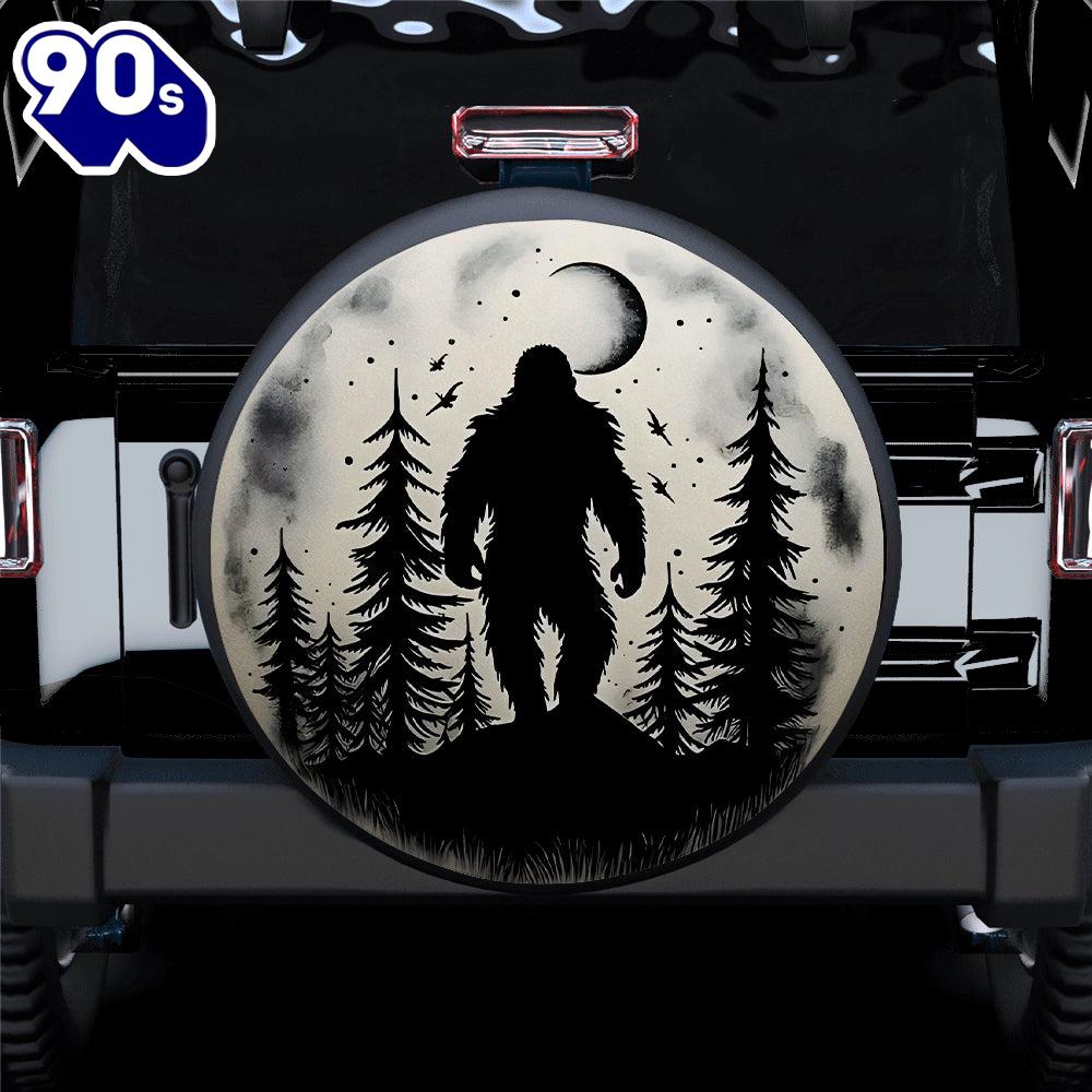Bigfoot And The Moon Car Spare Tire Covers Gift For Campers Bigfoot And The Moon Car Spare Tire Covers Gift For Campers