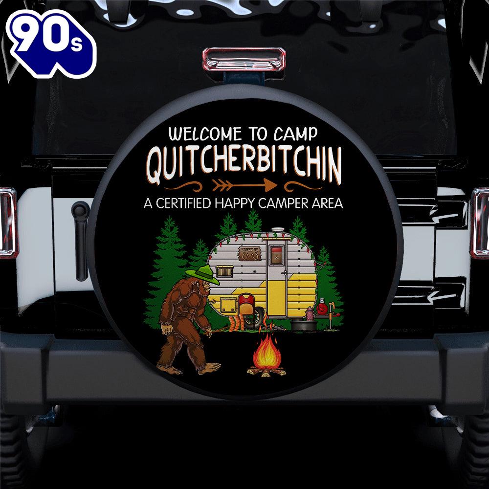 Bigfoot Welcome To Camp Quitcherbitchin Car Spare Tire Covers Gift For Campers Bigfoot Welcome To Camp Quitcherbitchin Car Spare Tire Covers Gift For Campers