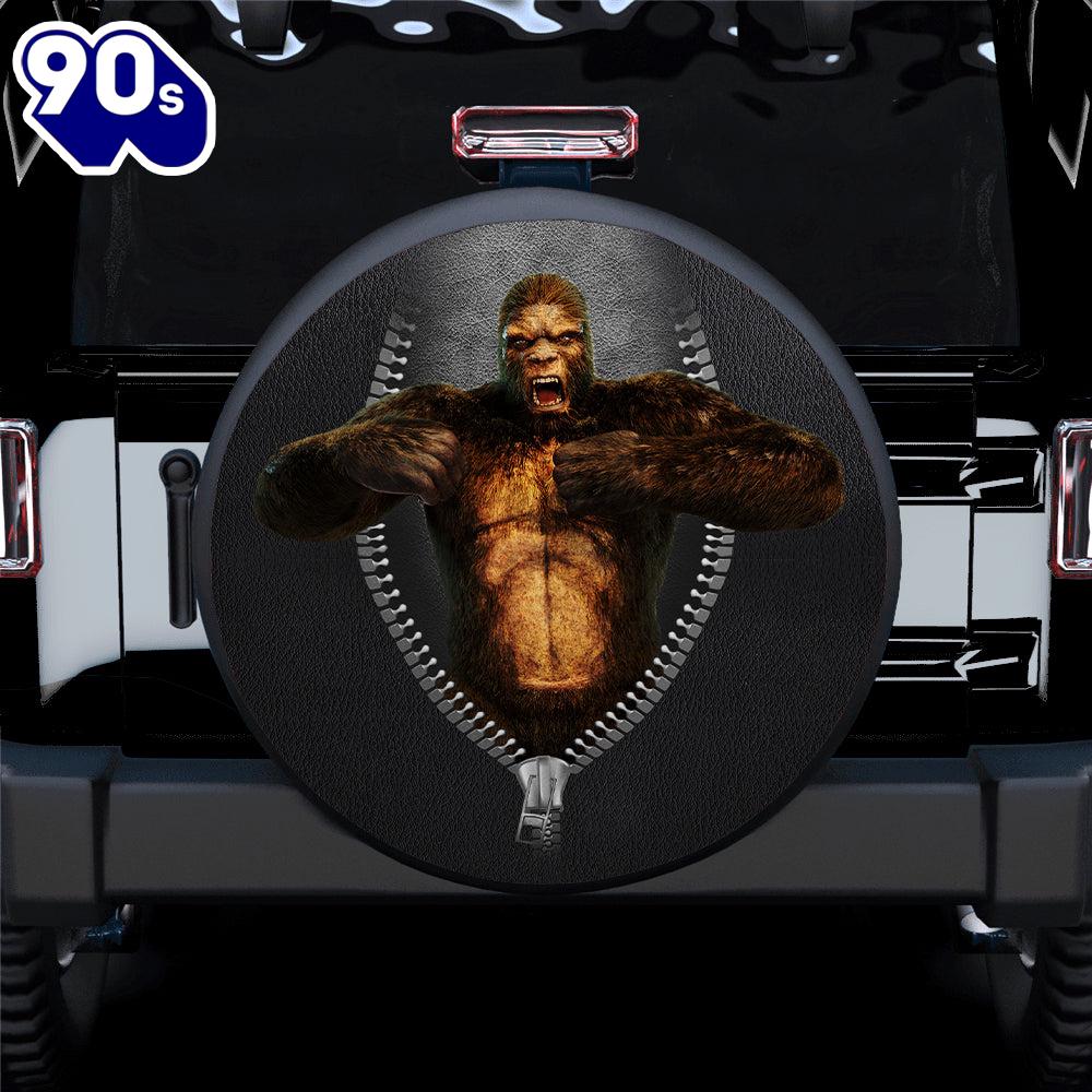 Bigfoot Zipper Car Spare Tire Covers Gift For Campers Bigfoot Zipper Car Spare Tire Covers Gift For Campers