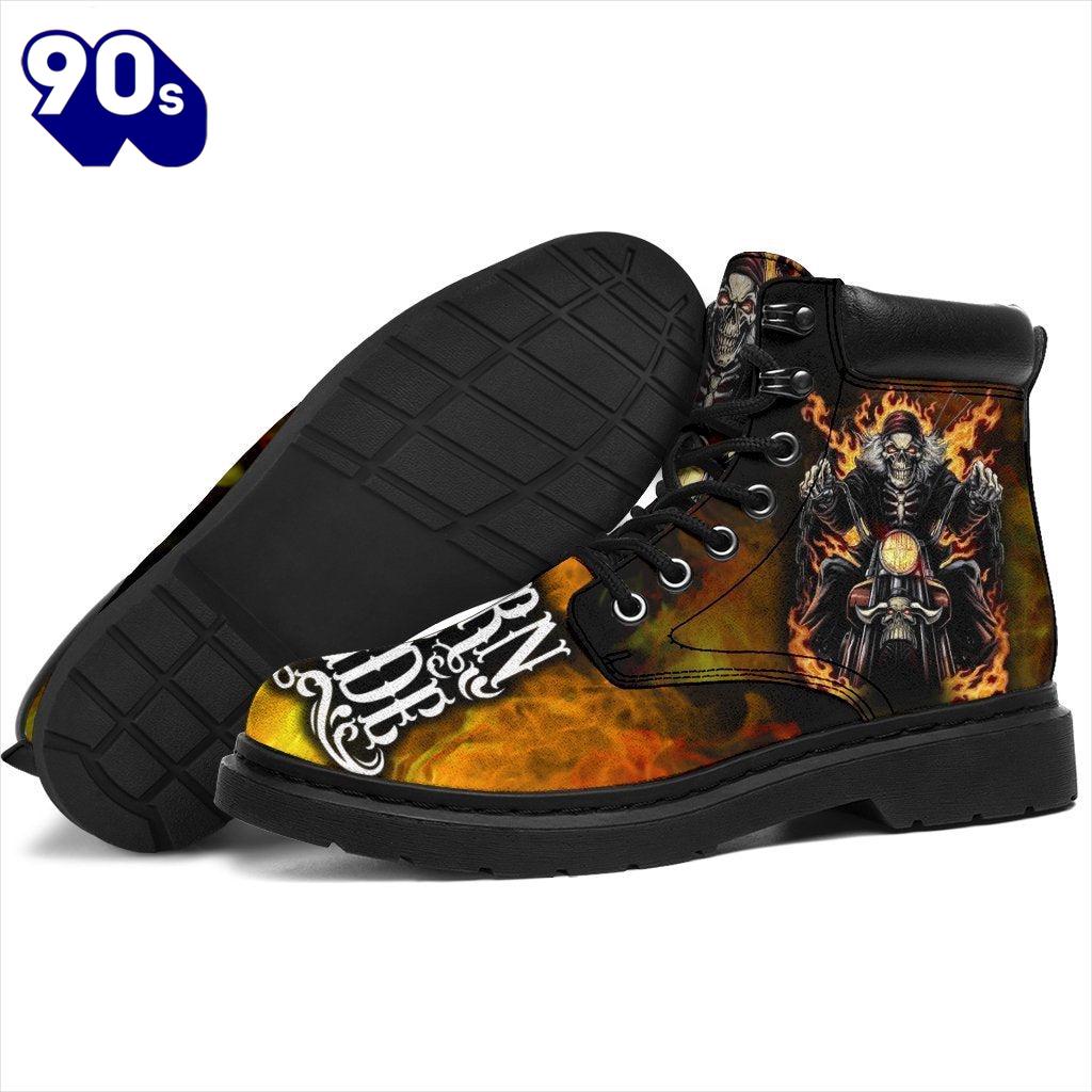 Biker Leather Boots Born To Ride Amazing Gift Idea For Biker Biker Leather Boots Born To Ride Amazing Gift Idea For Biker