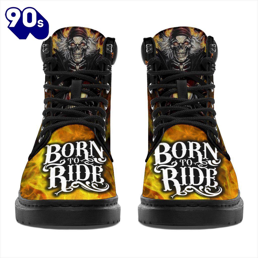 Biker Leather Boots Born To Ride Amazing Gift Idea For Biker Biker Leather Boots Born To Ride Amazing Gift Idea For Biker
