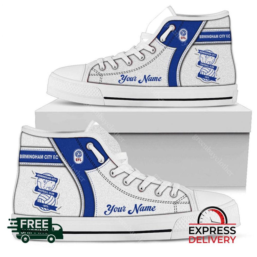Birmingham City Personalzied High Top Canvas Shoes Birmingham City Personalzied High Top Canvas Shoes