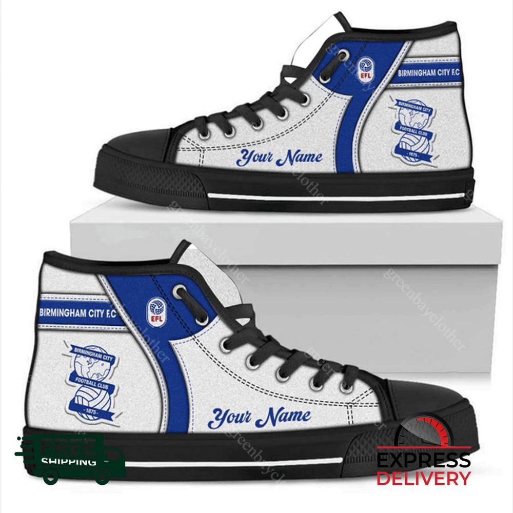 Birmingham City Personalzied High Top Canvas Shoes Birmingham City Personalzied High Top Canvas Shoes