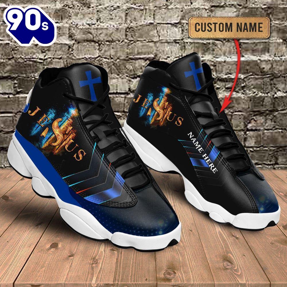 Black And Blue Cross Jesus Custom Name Jd13 Shoes For Man And Women Gift Christmas Black And Blue Cross Jesus Custom Name Jd13 Shoes For Man And Women Gift Christmas