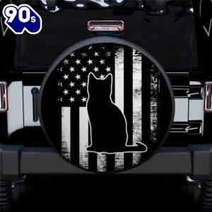 Black Cat American Us Flag…
