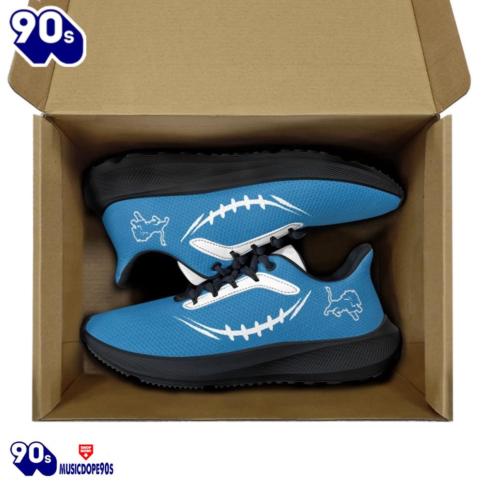 Black Detroit Lions Running Shoes Black Detroit Lions Running Shoes