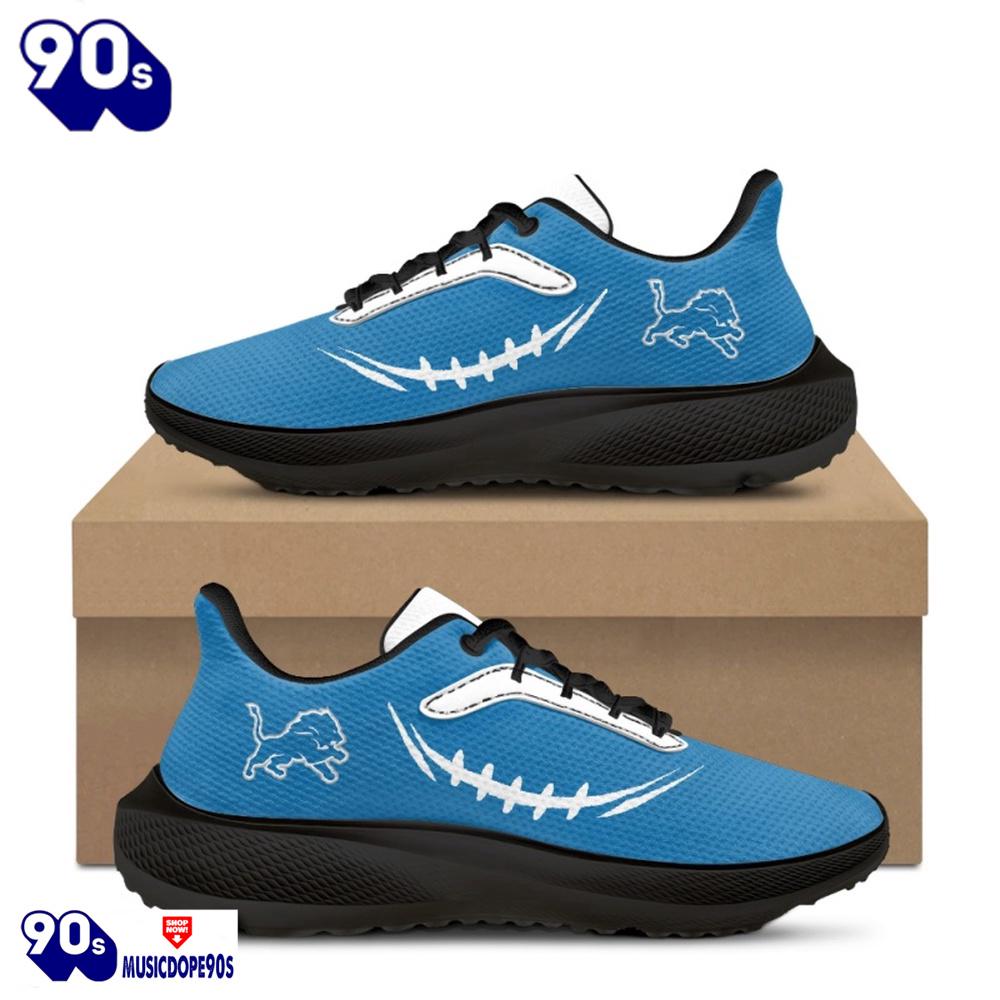 Black Detroit Lions Running Shoes Black Detroit Lions Running Shoes