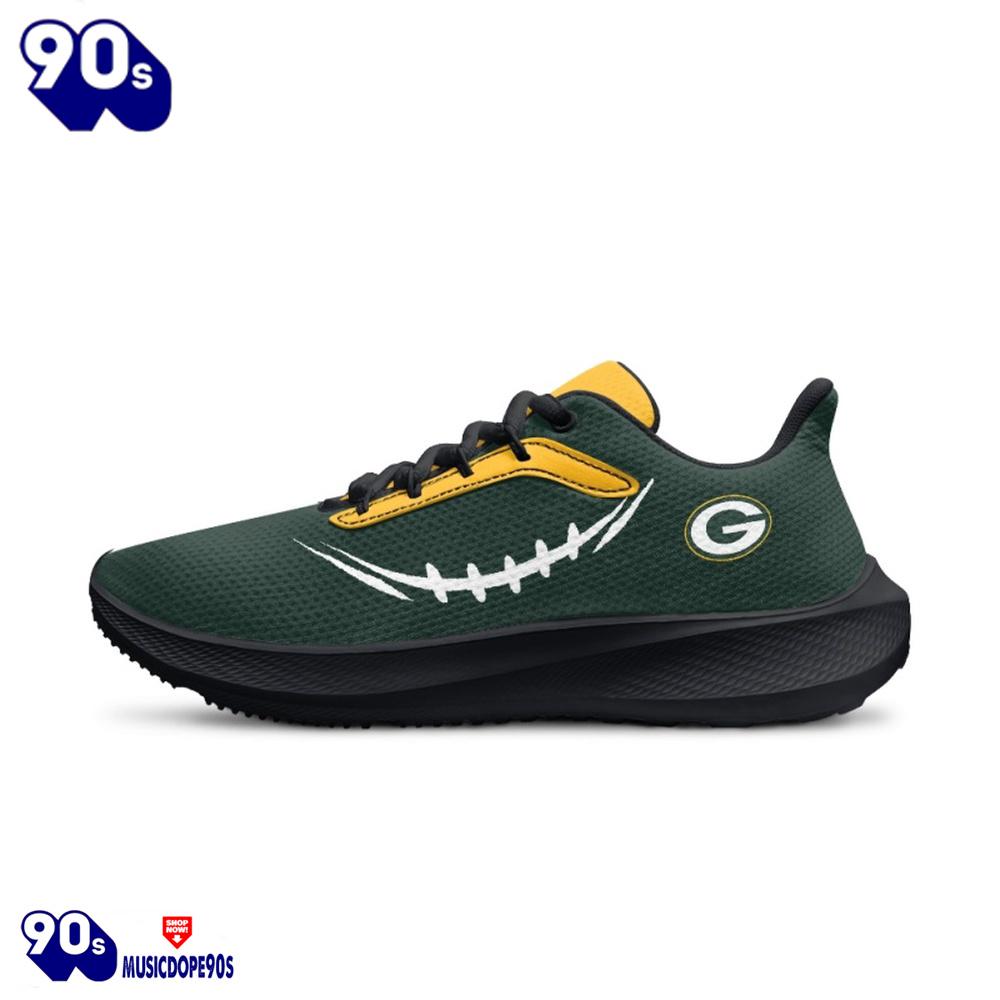 Black Green Bay Packers Running Shoes Black Green Bay Packers Running Shoes