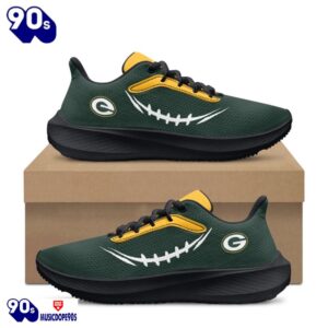 Black Green Bay Packers Running Shoes 5 Black Green Bay Packers Running Shoes