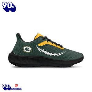 Black Green Bay Packers Running Shoes 3 Black Green Bay Packers Running Shoes