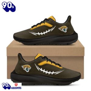 Black Jacksonville Jaguars Running Shoes 6 Black Jacksonville Jaguars Running Shoes