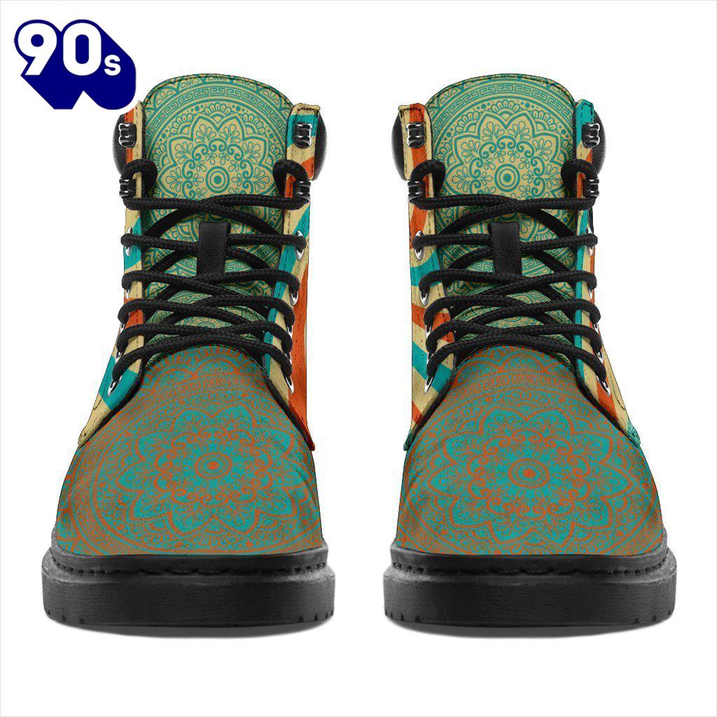 Black Labrador Dog Leather Boots Shoes Hippie Style Funny Black Labrador Dog Leather Boots Shoes Hippie Style Funny