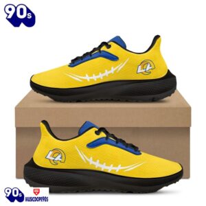 Black Los Angeles Rams Running Shoes 6 Black Los Angeles Rams Running Shoes