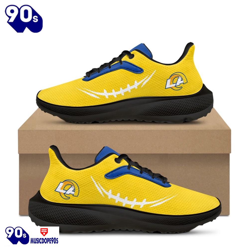Black Los Angeles Rams Running Shoes Black Los Angeles Rams Running Shoes