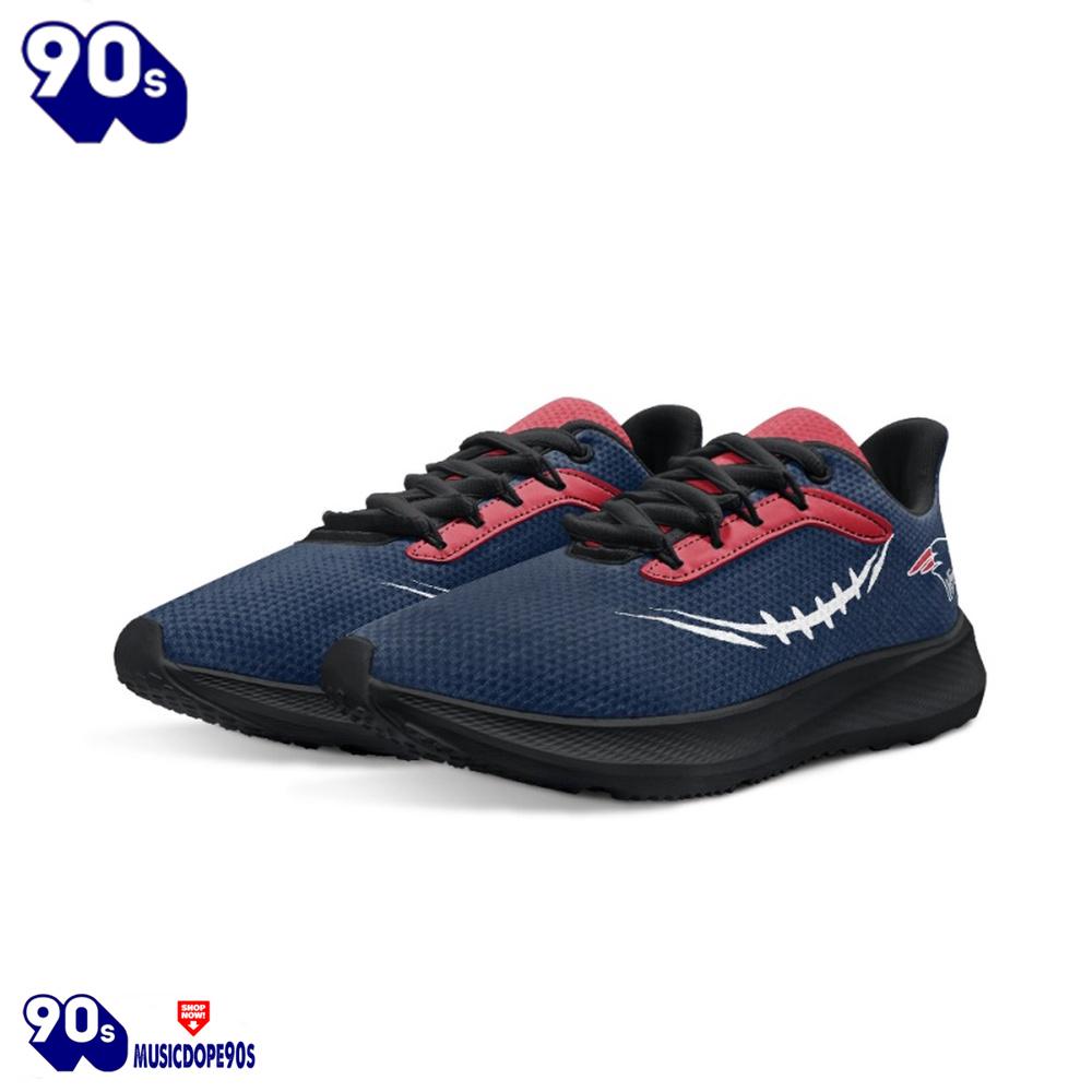 Black New England Patriots Running Shoes Black New England Patriots Running Shoes