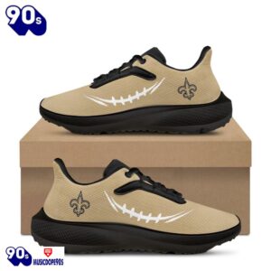 Black New Orleans Saints Running Shoes 6 Black New Orleans Saints Running Shoes