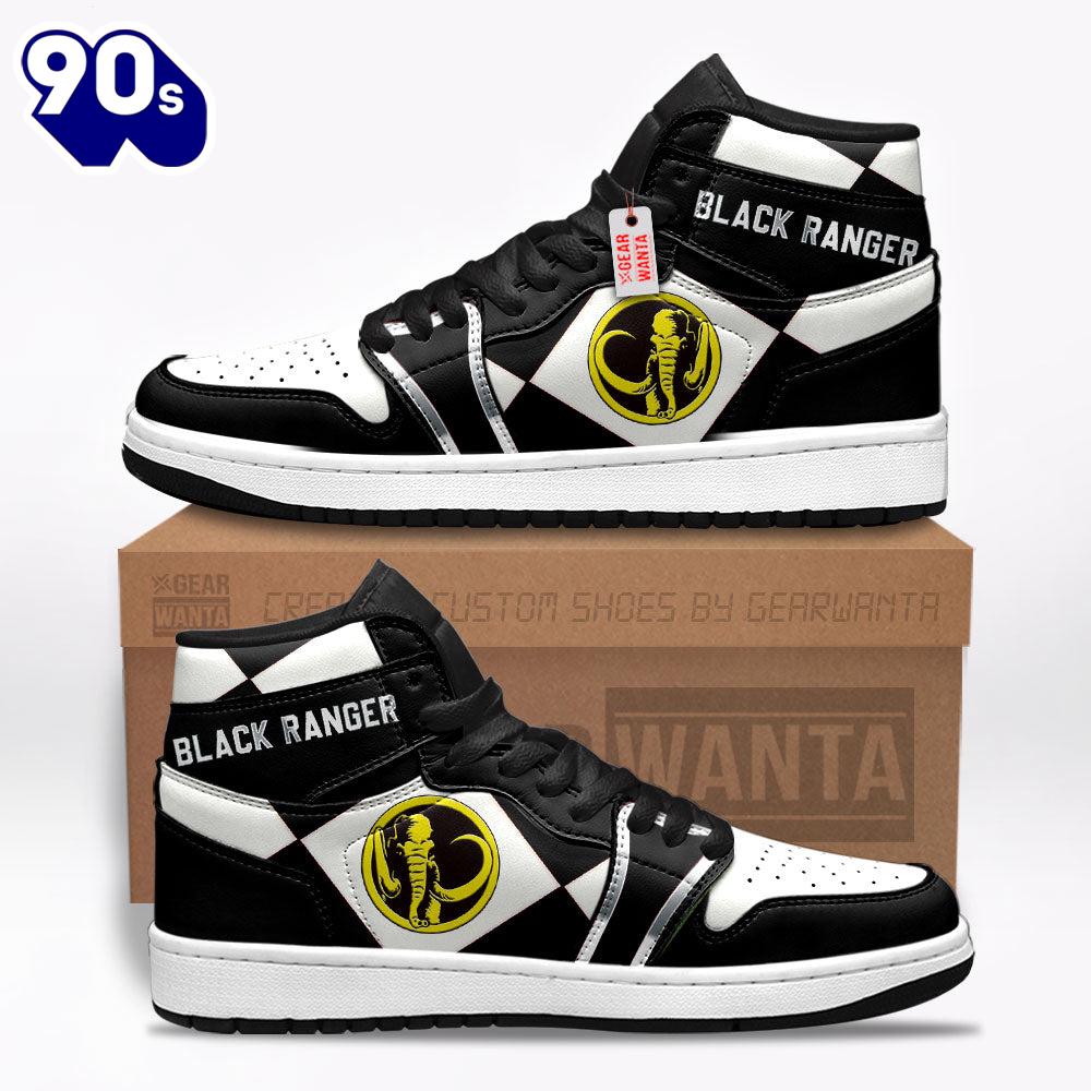 Black Ranger Mighty Morphin Power Rangers J1 Shoes Custom Sneakers Black Ranger Mighty Morphin Power Rangers J1 Shoes Custom Sneakers
