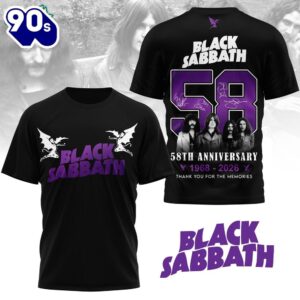 Black Sabbath 58th Anniversary T-shirt