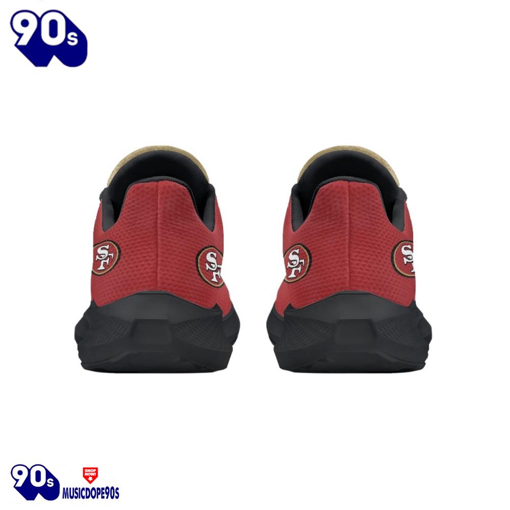 Black San Francisco 49ers Running Shoes Black San Francisco 49ers Running Shoes