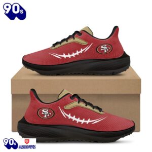 Black San Francisco 49ers Running Shoes 6 Black San Francisco 49ers Running Shoes