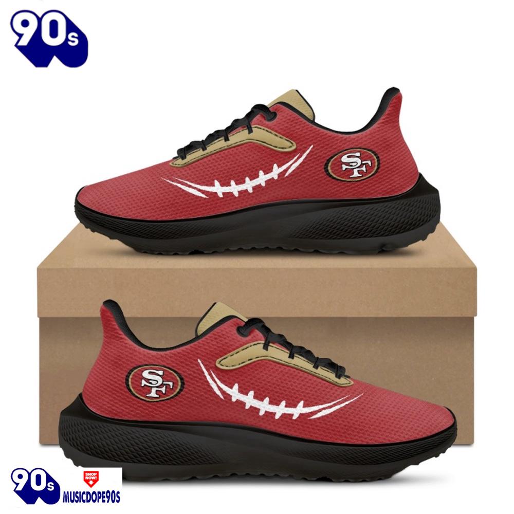Black San Francisco 49ers Running Shoes Black San Francisco 49ers Running Shoes