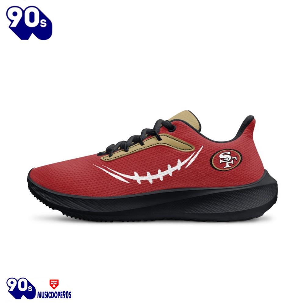 Black San Francisco 49ers Running Shoes Black San Francisco 49ers Running Shoes