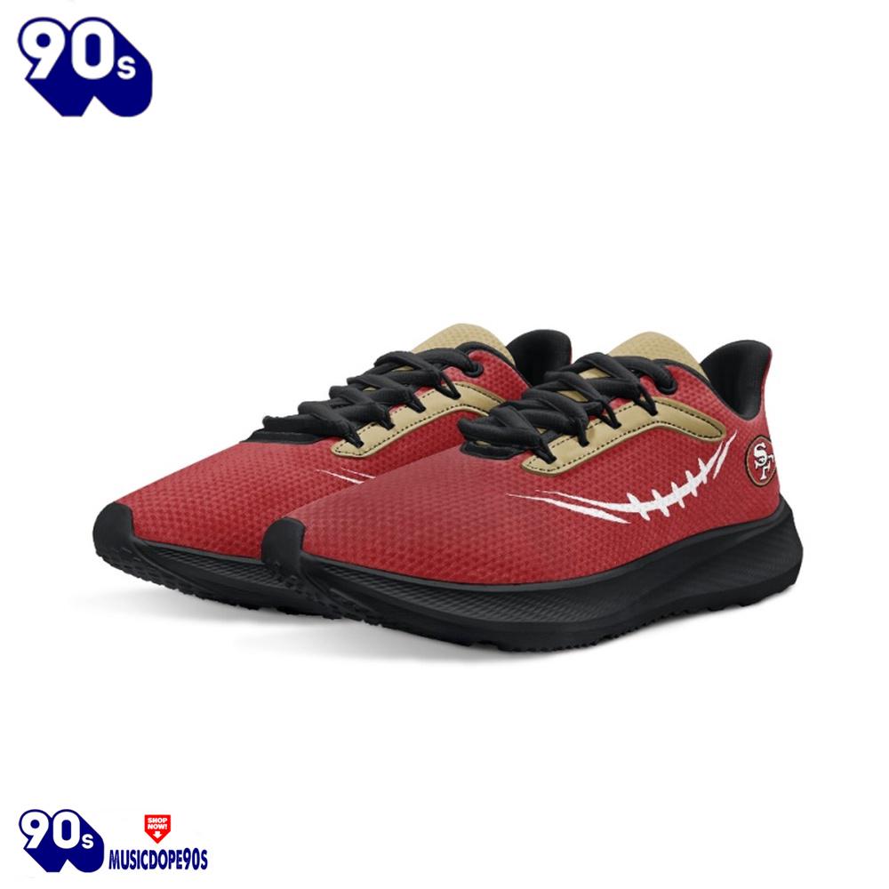 Black San Francisco 49ers Running Shoes Black San Francisco 49ers Running Shoes
