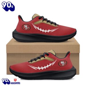 Black San Francisco 49ers Running Shoes 5 Black San Francisco 49ers Running Shoes
