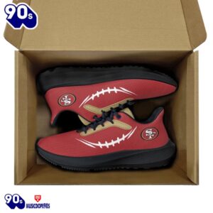 Black San Francisco 49ers Running Shoes 7 Black San Francisco 49ers Running Shoes