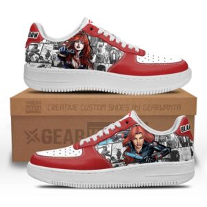 Black Widow Air Sneakers Custom Comic Shoes