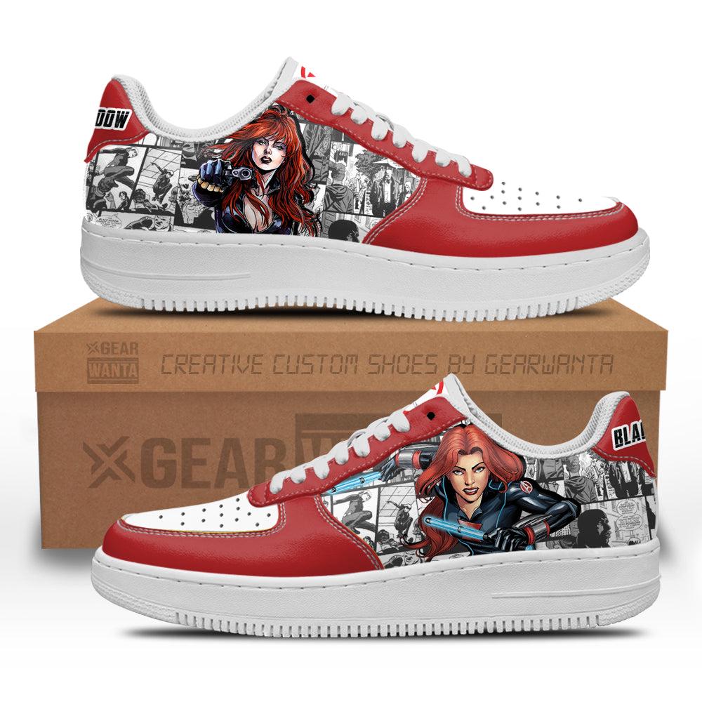 Black Widow Air Sneakers Custom Comic Shoes Black Widow Air Sneakers Custom Comic Shoes