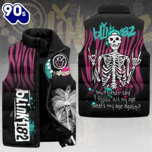 BlinkChristmas For Fans – Music Sleeveless Down Jacket
