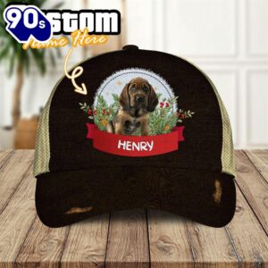 Bloodhound Dog Playful In The Bushes 3D Cap  For Lover Dogs