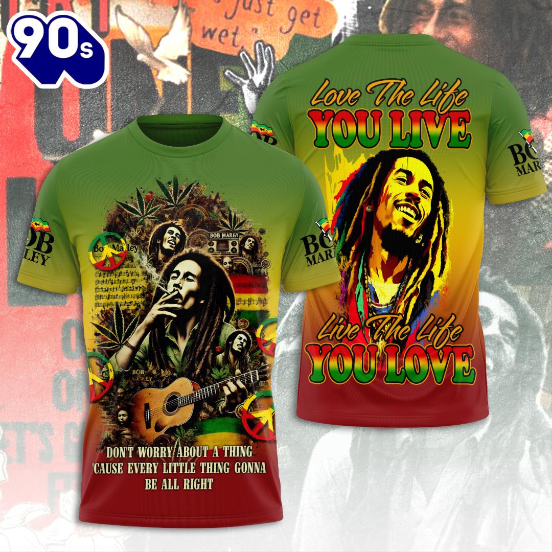 Bob Marley 3D Apparel Gift For Fans Rock Music 3D Shirt Bob Marley 3D Apparel Gift For Fans Rock Music 3D Shirt