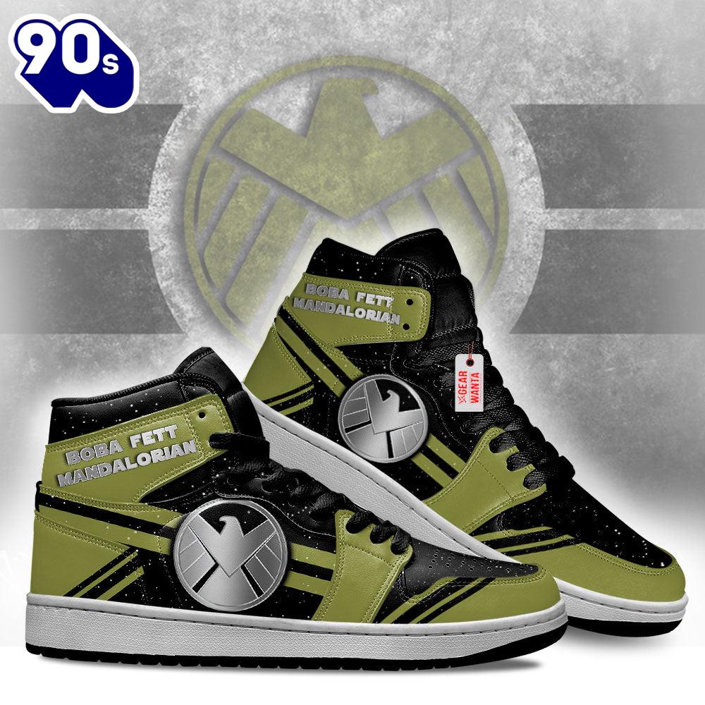 Boba Fett Mandalorian Star Wars Symbol J1 Shoes Custom Boba Fett Mandalorian Star Wars Symbol J1 Shoes Custom