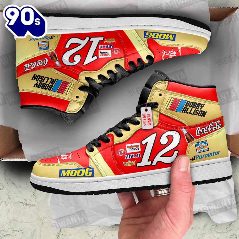 Bobby Allison J1 Shoes Custom Coca #12 Sneakers Bobby Allison J1 Shoes Custom Coca #12 Sneakers