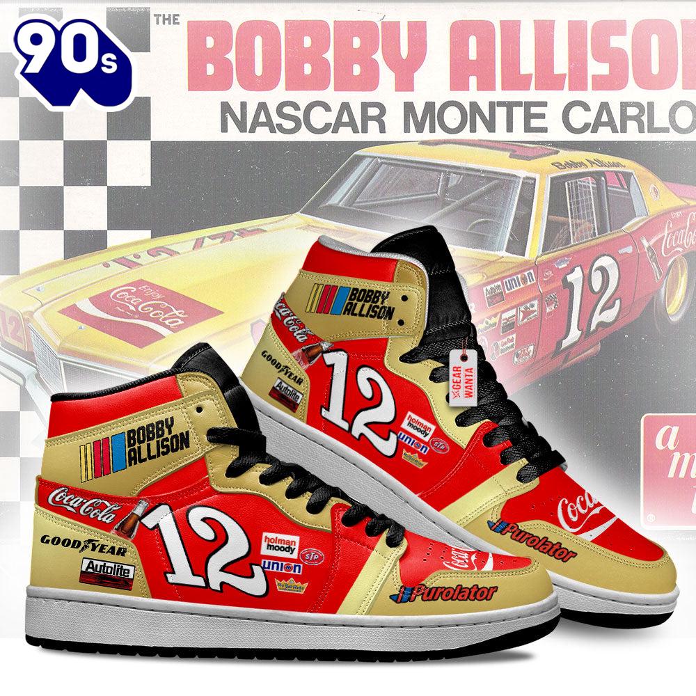 Bobby Allison J1 Shoes Custom Coca #12 Sneakers Bobby Allison J1 Shoes Custom Coca #12 Sneakers
