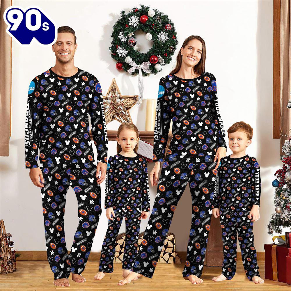 Boise State Broncos NCAA And Mickey Mouse Pajamas Custom Your Name Mickey Pajama Set Boise State Broncos NCAA And Mickey Mouse Pajamas Custom Your Name Mickey Pajama Set