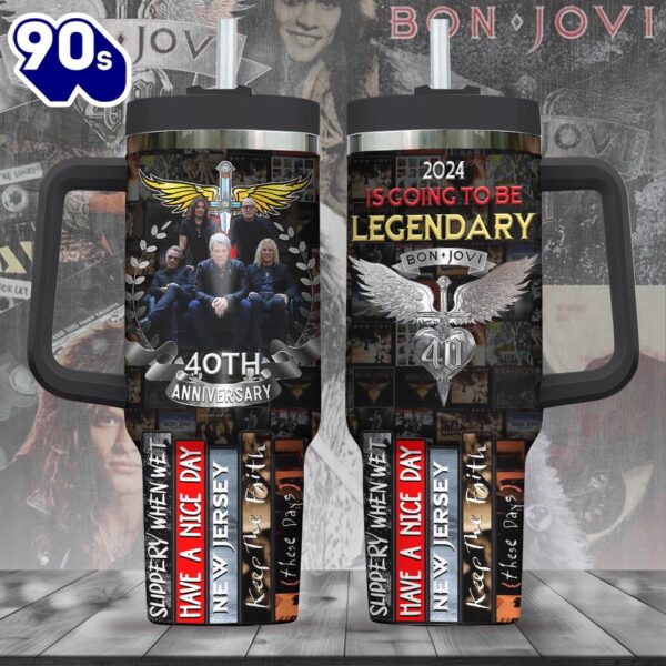 Bon Jovi 40oz Stanley Tumbler