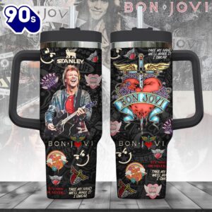 Bon Jovi 40oz Stanley Tumbler Gift For Man And Women