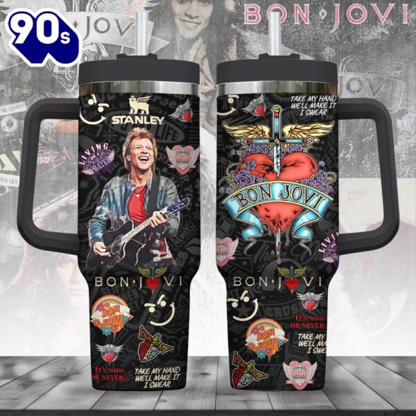 Bon Jovi 40oz Stanley Tumbler Gift For Man And Women