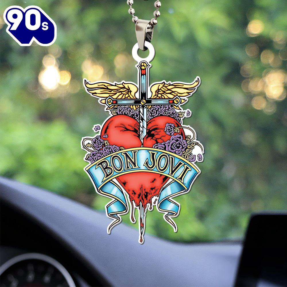 Bon Jovi Custom Shape 1-sided Acrylic Car Ornament  Christmas Day Bon Jovi Custom Shape 1-sided Acrylic Car Ornament  Christmas Day
