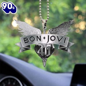 Bon Jovi Decor Christmas  Acrylic Car Ornament, Hanging Ornament Christmas Day Bon Jovi Decor Christmas  Acrylic Car Ornament, Hanging Ornament Christmas Day
