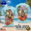 Bon Jovi Sea Salt Hawaiian Lei Floral 2026 3D Shirt , Viral 3D Music Tee